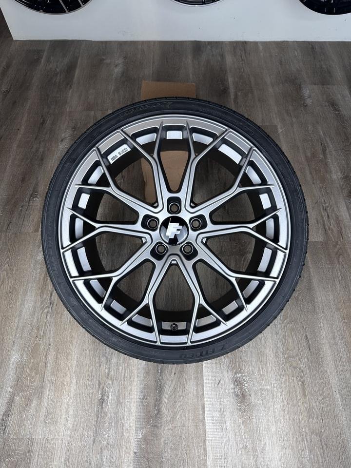 FF Wheels FF01 19 Zoll Sommerräder für Mercedes V GLA GLB GLC GLK S Klasse Vito 639 W447 447 H247 F2B X247 GLA35 GLB35 X204 W221 W222 Felgen Reifen Räder grau matt Sommerreifen…