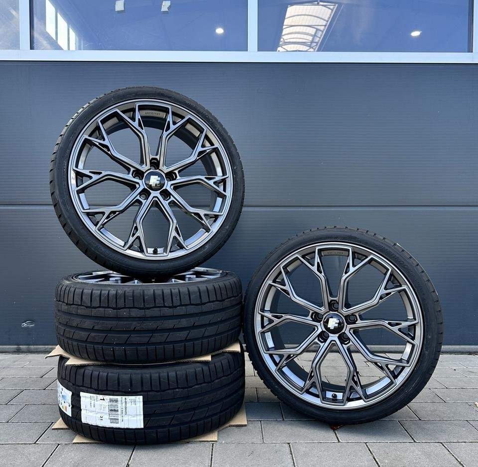 FF Wheels FF02 19 Zoll Sommerräder für Mercedes A B C CLA CLK SLK SLC Klasse W176 W246 W203 W204 S204 C117 W117 X117 W208 W209 R170 R171 R172 Felgen Reifen Räder schwarz…