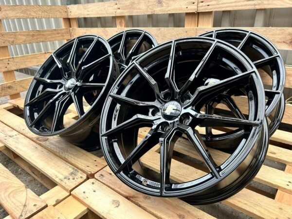 ⭐ FF Wheels ⭐ FF03 Kompletträder 19 Zoll Schwarz 225/35 19 für Audi A4 8D B5 8E 8H B6 B7 TT 8J 8S Mercedes E Klasse Coupe W207 SLK SLC W172 VW Passat 3B 3BG 3C B7 Scirocco Seat...