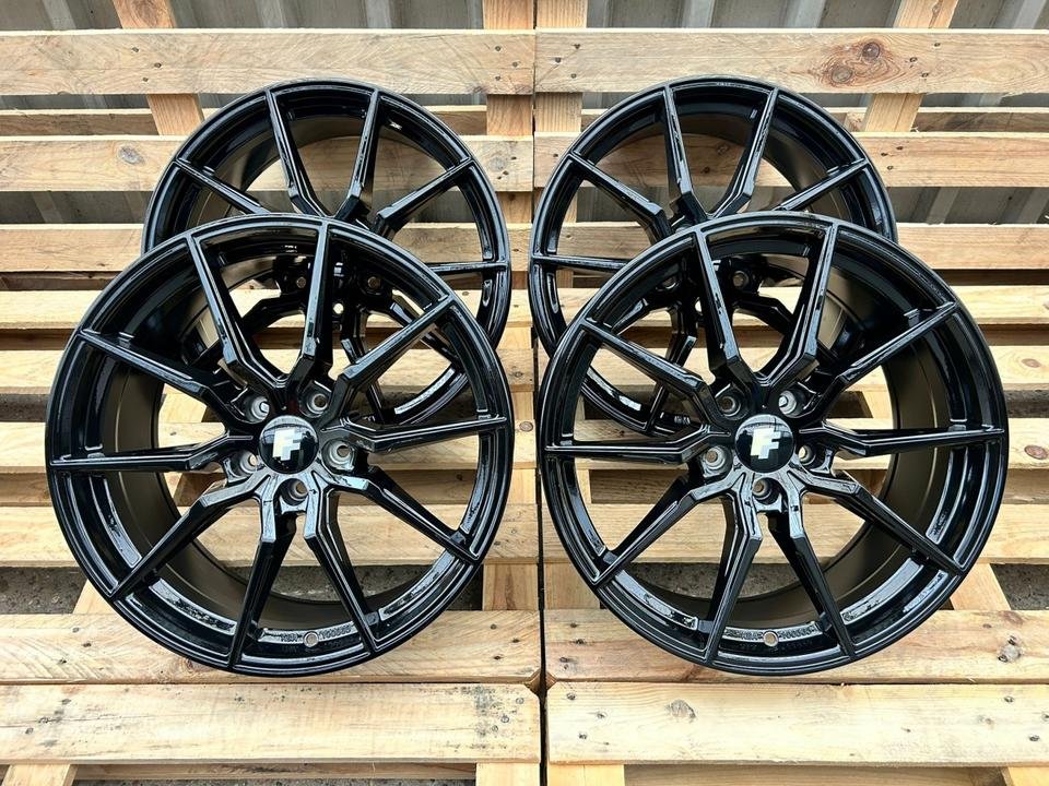 ⭐ FF Wheels ⭐ FF03 Kompletträder 19 Zoll Schwarz 225/35 19 für Audi A4 8D B5 8E 8H B6 B7 TT 8J 8S Mercedes E Klasse Coupe W207 SLK SLC W172 VW Passat 3B 3BG 3C B7 Scirocco Seat…