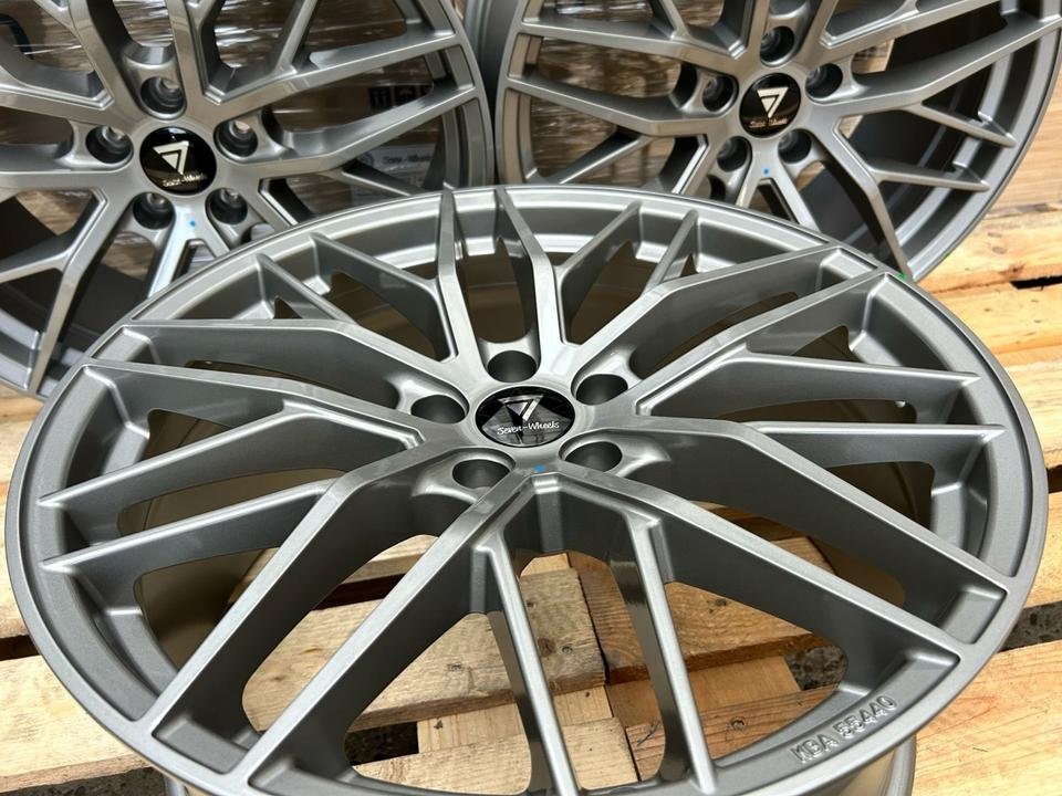 Für Mercedes AMG GLA GLC GLB GLK S Klasse W220 W221 W222 SLK SLK W172 V Klasse W447 W638/2 Vito 638 Viano 63919 Zoll 7-Wheels DS2 7- Wheels 5×112 Grau Alufelgen 5/112 Felgen