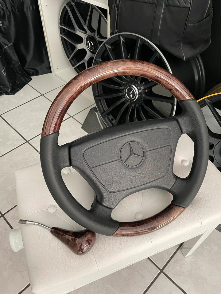 Mercedes Holz Leder Lenkrad + Schalknauf Final Edition W124 Cabri