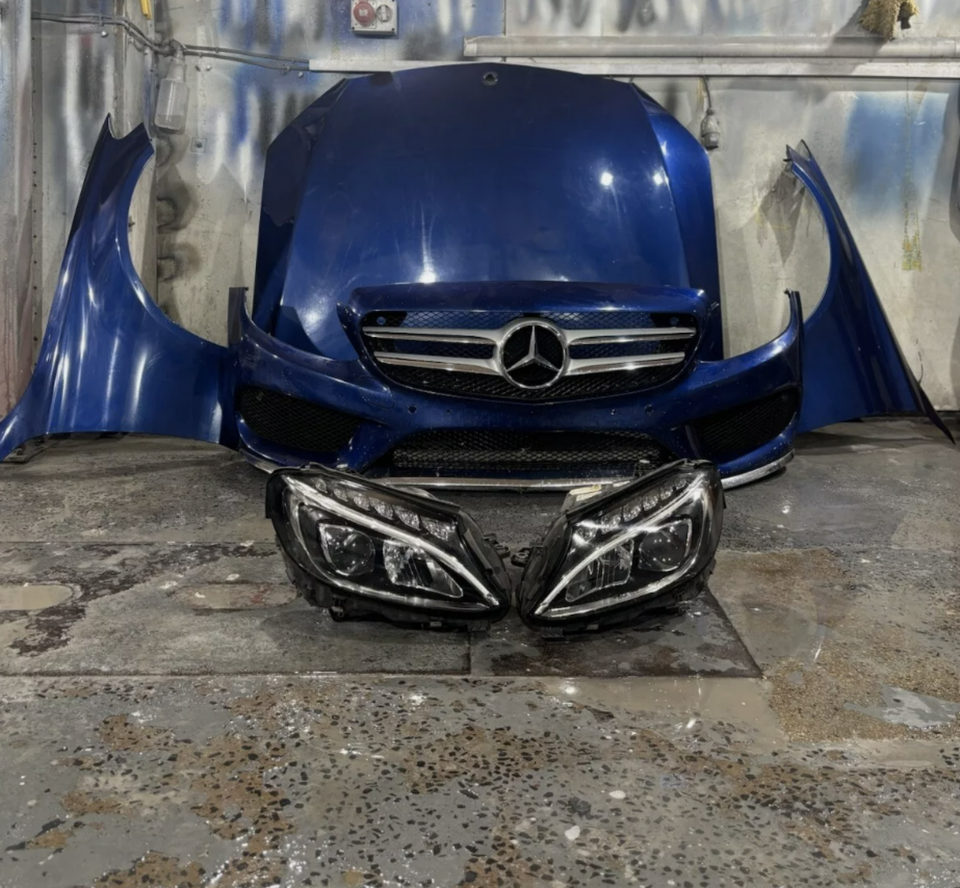 Mercedes W205 AMG Frontpaket Stoßstange Scheinwerfer Kühlerpaket