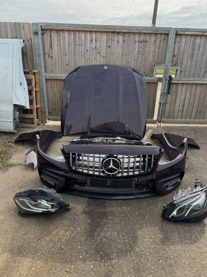 Mercedes W238 Frontpaket Scheinwerfer Stoßstange Motorhaube SET