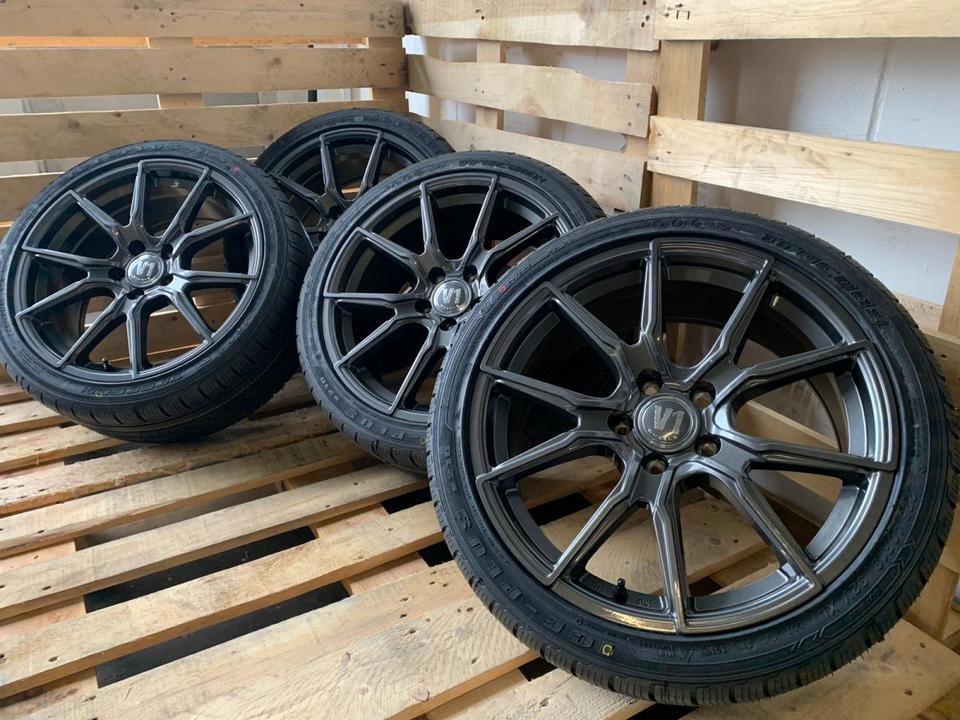 V1 Wheels V1 18 Zoll Grau Sommerreifen für Audi A4 B8 S4 A6 4F Avant Allroad Mercedes C Klasse W205 E Klasse W212 W213 V Klasse 638/2 Vito 638 VW Bus T4 Beetle 16 Seat Ateca 5FP…