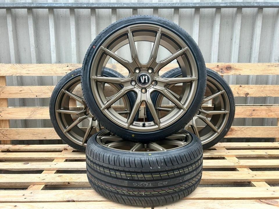 V1 Wheels V1 245/45 18 Zoll Bronze Komplettäder Allwetterreifen für Audi A8 4E A6 4G Mercedes CL215 E Klasse W213 GLA 245 AMG S Klasse W220 V Klasse Vito W447 638 638/1 638/2…