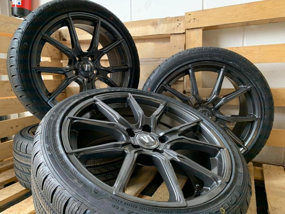 V1 Wheels V1 245/45 18 Zoll Grau Komplettäder Allwetterreifen für Audi A8 4E A6 4G Mercedes CL215 E Klasse W213 GLA 245 AMG S Klasse W220 V Klasse Vito W447 638 638/1 638/2…