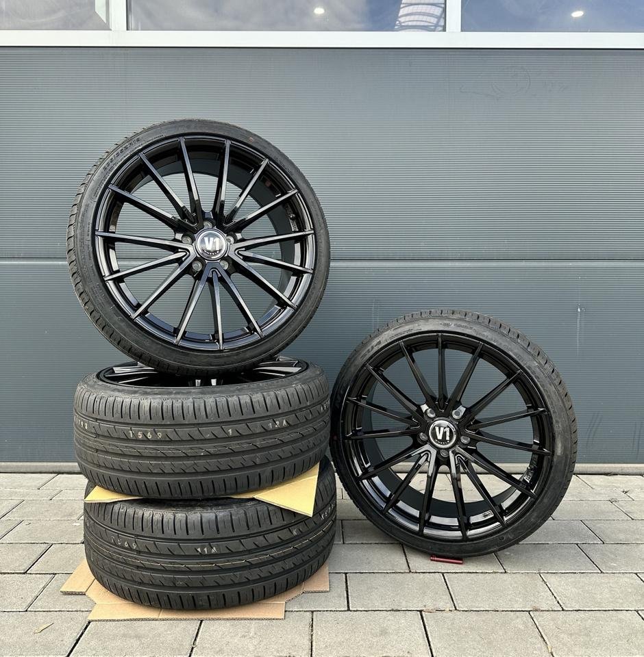 V1 Wheels V2 19 Zoll Sommerräder für Mercedes Benz E CL GLA S EAQ EQB Klasse W213 S213 W214 S214 A238 C215 C216 CL500 X156 W156 W220 Coupe Felgen Reifen Räder schwarz…
